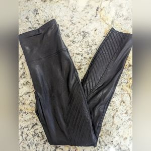 Spanx High Waisted Leather-Look Leggings